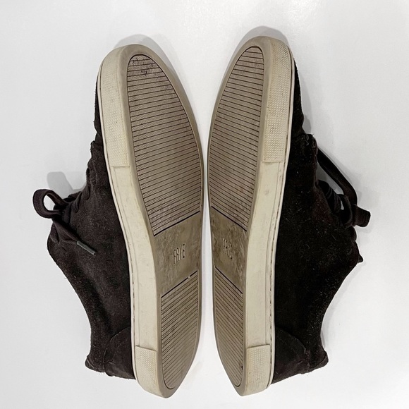 Frye Ivy Low Lace Sneakers Leather Suede Size 8.5 - Picture 6 of 13